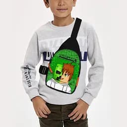 Сумка через плечо детская Minecraft Крипер 29х17 см сумка слинг для мальчика (02082)