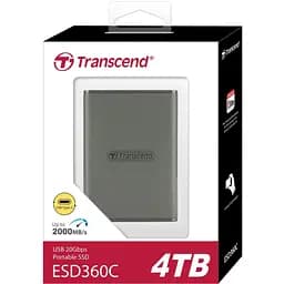 Накопичувач SSD Transcend SSD 4TB ESD360C Gray (TS4TESD360C) (FFMSTR02149) - мініатюра 2
