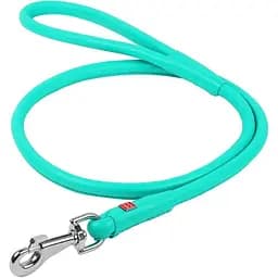 Повідець для собак Waudog Glamour, шкіряний, круглий, 122х0,4 см, ментоловий
