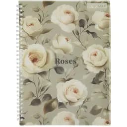 Зошит для записів Buromax Roses Arabeski B5 80 аркушів світло-сірий (BM.2586-20)