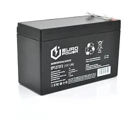 Аккумуляторная батарея EUROPOWER AGM EP12-7.2F2 12 V 7,2 Ah ( 150 x 65 x 95 (100) ) Black Q10