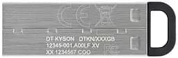 USB Flash Kingston DataTraveler Kyson USB 3.2 64Gb Silver Black - мініатюра 3