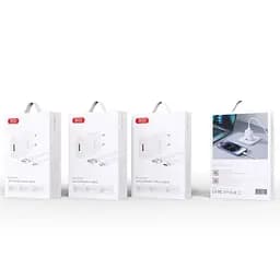 Мережевий зарядний пристрій XO L127 USB-A QC18W Fast Charging Charger with Type-C cable Білий - мініатюра 4