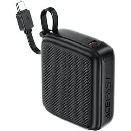 Універсальна мобільна батарея Acefast 10000mAh 20W PD,QC3.0 USB-C In/Out with build Type-C cable M15 Black (6974316283973) - мініатюра 5