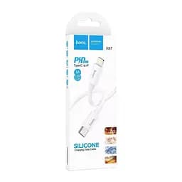 Кабель Hoco X87 Magic silicone PD charging data cable for iP білий - мініатюра 2
