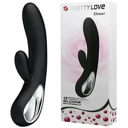 Вибратор кролик Pretty Love Elmer 20 см черный