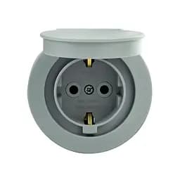 Розетка Ovivo Electric xOne з заземленням та кришкою сіра