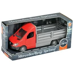 Автомобиль Tigres Mercedes-Benz Sprinter бортовой красный (39673)