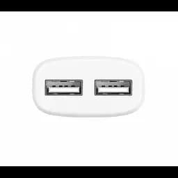 Мережевий зарядний пристрій для телефона HOCO C12 (2 USB 2.4 A) Білий - мініатюра 3