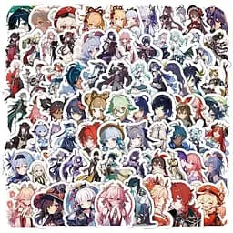 Стикерпак GeekLand Genshin Impact 100 штук