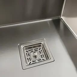 Кухонна мийка Platinum Handmade нержавійка 78x50B L (два отвори ,квадратний сифон 3.0/1.0), Нержавіюча сталь - мініатюра 5
