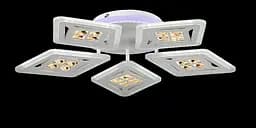 Люстра стельова LED Splendid Ray LK28925/5+1, 6 ламп, 55 см, білий акрил, сучасний стиль з пультом та димером