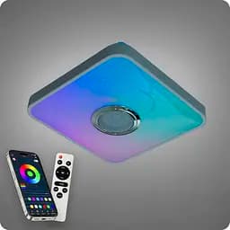 Люстра светодиодная 517 Dlight RGB с пультом и колонкой 45Вт Белый (02152)