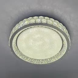 Стильна стельова LED-люстра для вітальні Linisoln 3218-500 CH хром 140 Вт до 18 м2