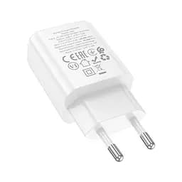 Мережевий зарядний пристрій Hoco N60 Gentle single port PD20W charger (EU) білий - мініатюра 3