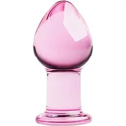 Анальна пробка Gildo Pink Glass Buttplug скло No. 27 рожева