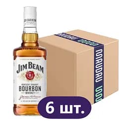 Упаковка віскі Jim Beam White Straight Bourbon 40% 4.2 л (0.7 л х 6 шт.)