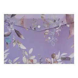 Папка-конверт А4 на кнопці LILAC ARABESKI сливова BM.3943-48 BUROMAX матовий напівпрозорий пластик (4823126805689)