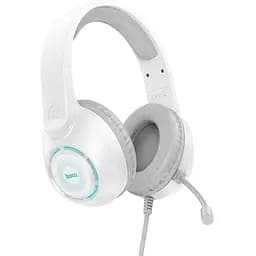 Навушники Hoco Sue headphones gaming W108 RGB підсвічування білі