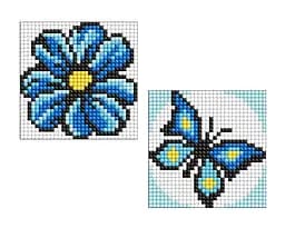 Набор с алмазной мозаикой на магнитной основе для детей Синий цвет, 9x9 см, AMS1062