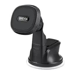 Тримач телефону автомобільний Brevia DashFix MagStrong із присоскою, 6 магнітів, чорний(48450)