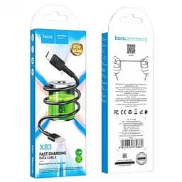 Кабель Hoco X83 Micro Victory charging data cable Чорний - мініатюра 2