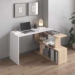 Стіл комп'ютерний Vays поворотний письмовий стіл трансформер M-41 Білий-Дуб Сонома