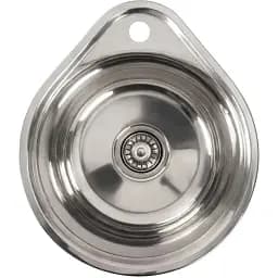 Кухонна мийка Platinum 4539 з нержавіючої сталі 0.6 мм D=39 см полірована (000018191)