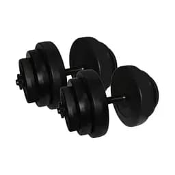 Гантелі складальні композитні в пластиковій оболонці Rock Pro 2 шт по 18,5 кг NE-PL-G-018-2