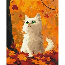 Картина по номерам Brushme Киса в опавших листьях 40x50 см