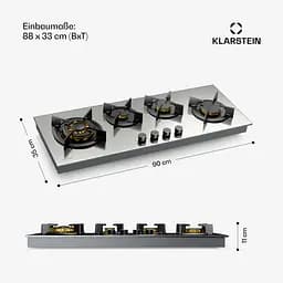Газова варильна поверхня Klarstein Goldflame 4 Slim (10046473) - мініатюра 2