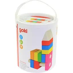 Конструктор деревянный Goki Строительные блоки 88 элементов (58589)