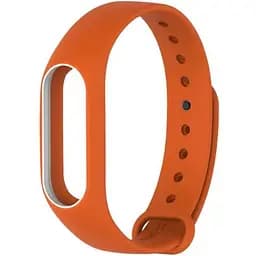 Силиконовый ремешок Primo для фитнес-браслета Xiaomi Mi Band 2 Orange-White