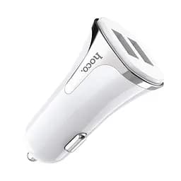 Автомобільний зарядний пристрій Hoco Z31 QC3.0 White 2 USB+ USB Cable Type-C
