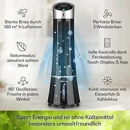 Мобільний кондиціонер-вентилятор Klarstein Skyscraper Ice Smart 4-в-1 (10040205) - мініатюра 3