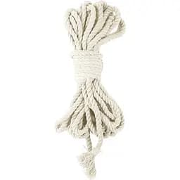 Бавовняна мотузка BDSM Art of Sex 8 метрів, 6 мм, білий колір
