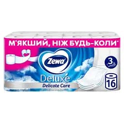 Туалетний папір Zewa Deluxe білий тришаровий 16 рулонів