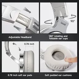 Навушники OneOdio Pro 10 3,5мм/6,35мм Silver (Pro 10 Silver) - мініатюра 3