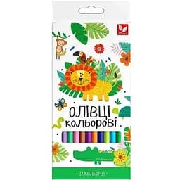 Олівці кольорові тригранні Школярик 12 кольорів