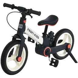 Велосипед-трансформер дитячий MB 1021-2 1021-2 2 в 1 Prof1 Kids 12 зі знімними колесами чорно-бежевий