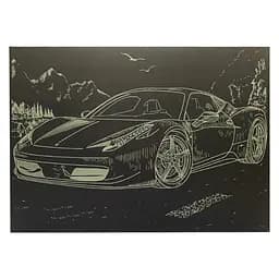 Гравюра А4 "Спорткар-1" Danko Toys ГрА4-8з эконом вариант в пакете 29,7х21 см