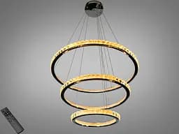 Подвесная LED люстра кольца белая 220 Вт 38-40 м²