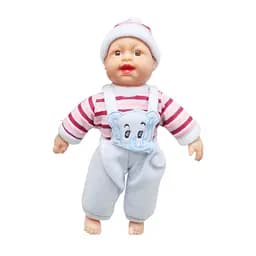 Пупс муз X1008-2 батар, хохотун, пупс - 26 см, в пакеті 26*17 см Блакитний