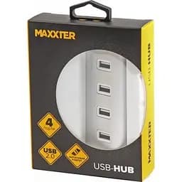 Концентратор Maxxter USB 2.0 Type-A 4 ports silver (HU2A-4P-01) - мініатюра 4