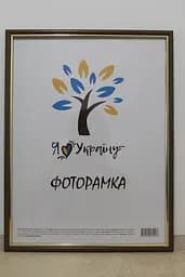 Фоторамка 30х45, світлий горіх із золотою вставкою, 1515-х052, СКЛО + ДВП                                                                                                                                                                                                                                                                                                                                                                                                                                               