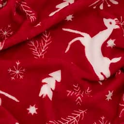 Плед Ardesto Christmas Flannel 160х200 см 100% поліестер олені червоний pbe0050481 - мініатюра 6
