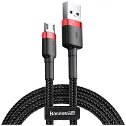 Кабель Baseus Cafule cable USB For Micro 2.4A 1m Red Black