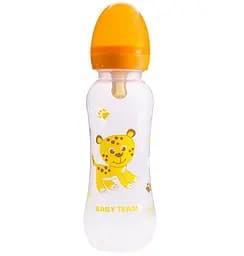 Пляшечка з латексною соскою Baby Team, 250 мл, помаранчевий (1310)