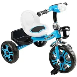 Дитячий триколісний велосипед Best Trike BS-24513 з фарою та кошиком блакитний