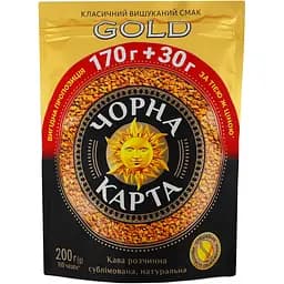 Кава розчинна Чорна Карта Gоld 200 г (843946)